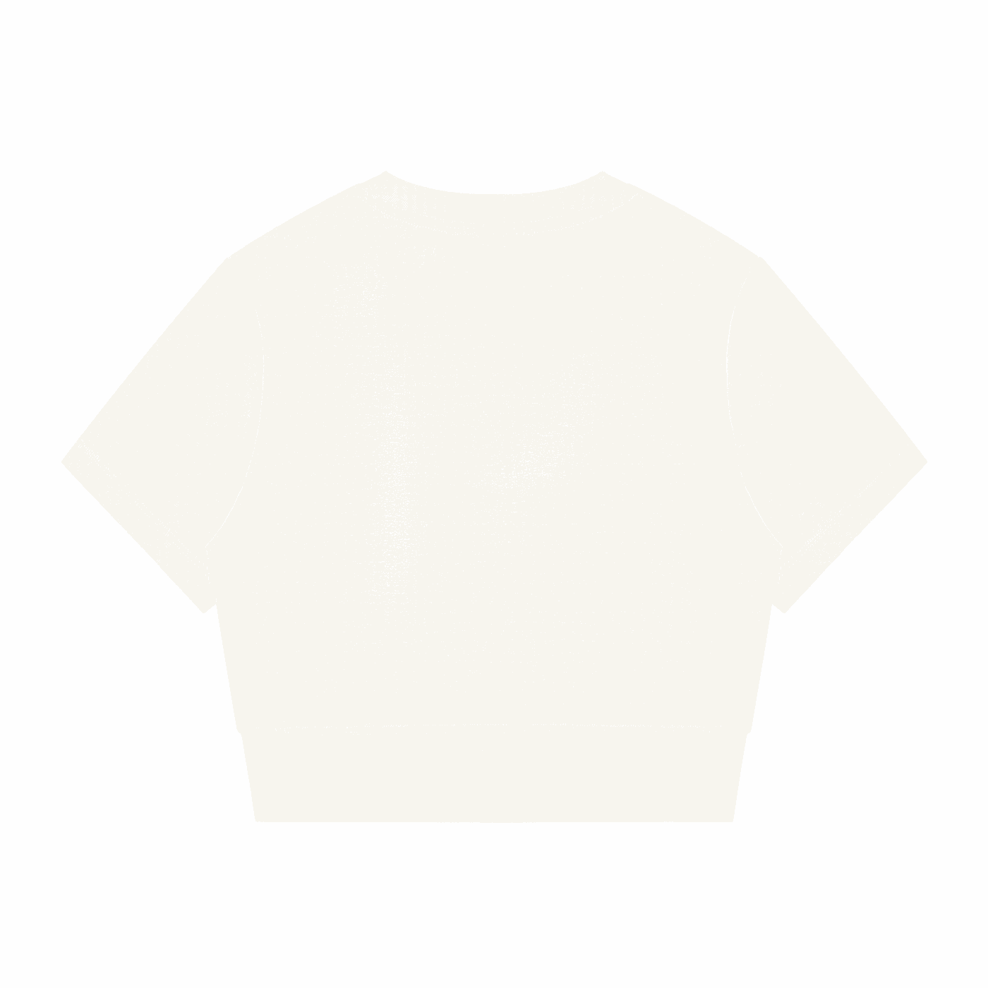 White paneling full-zip T-shirt with short sleeves and back seam detail