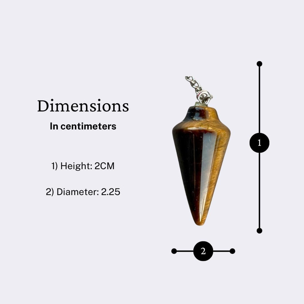 Natural Tigers Eye Pendulum with Mystery Charm | Bag Charm