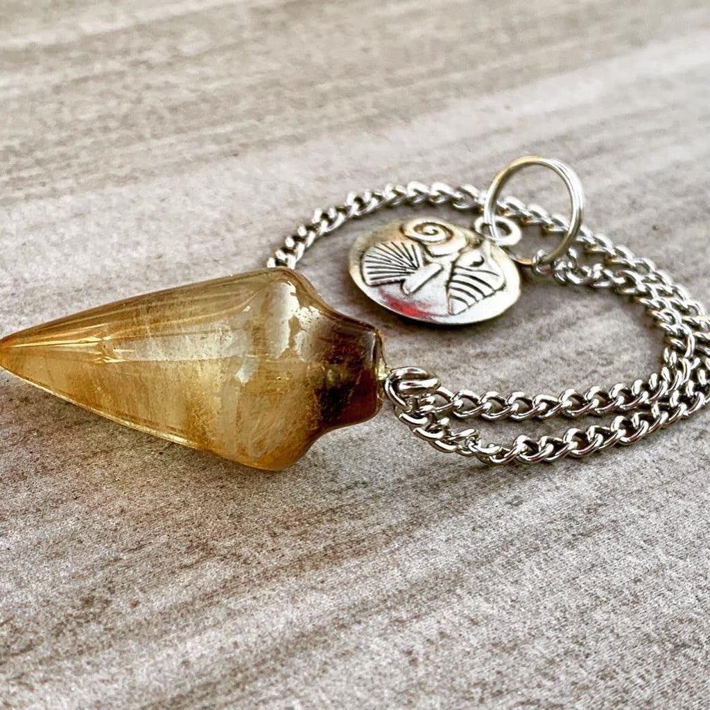 Extrinsic Beauty Natural Gemstone Pendulum with Mystery Charm | Bag Charm | Multiple Options