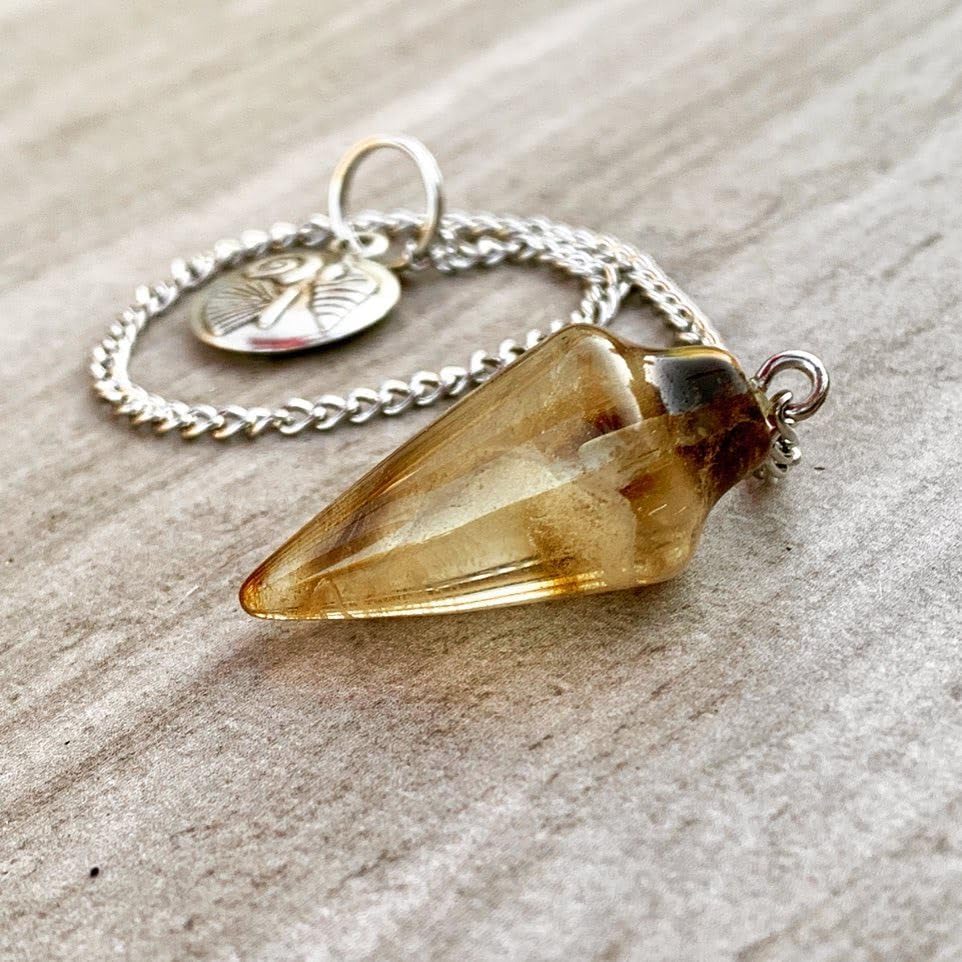 Natural Smoky Quartz Pendulum with Mystery Charm | Bag Charm