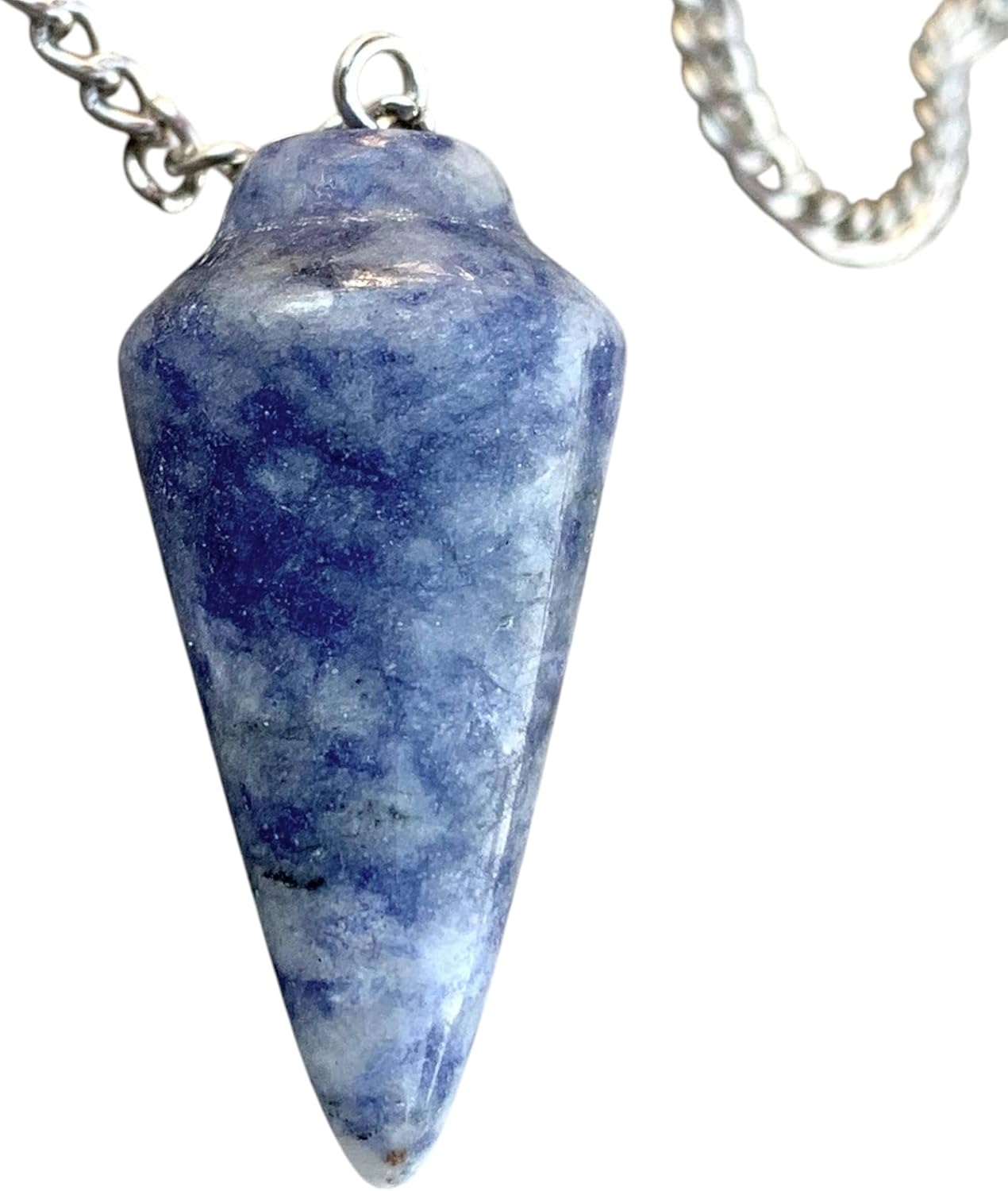 Natural Gemstone Smooth Conical Crystal Pendulum with Mystery Charm | Bag Charm