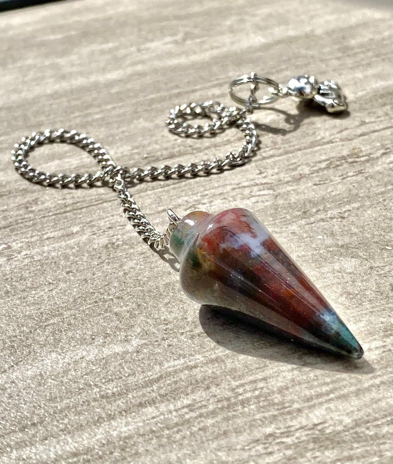 Indian Agate Pendulum & Mystery Charm | Bag Charm
