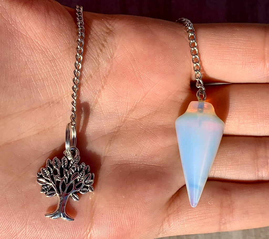 Opalite Pendulum with Mystery Charm | Bag Charm