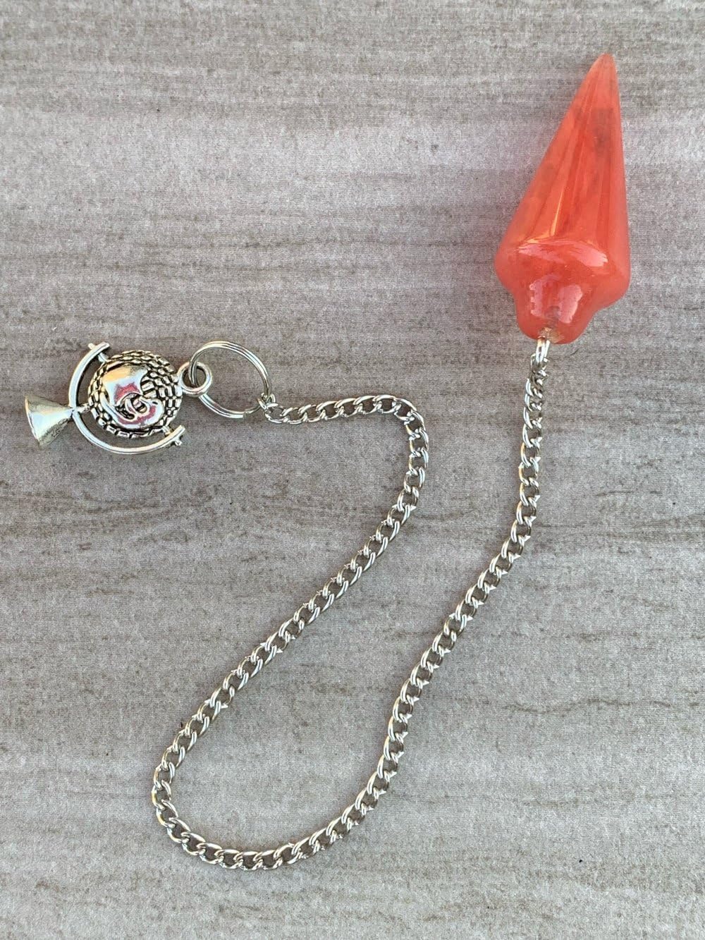 Cherry Quartz Pendulum with Mystery Charm | Bag Charm