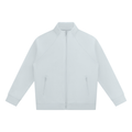 Light blue stand-collar jacket, full-zip front with side zip pockets