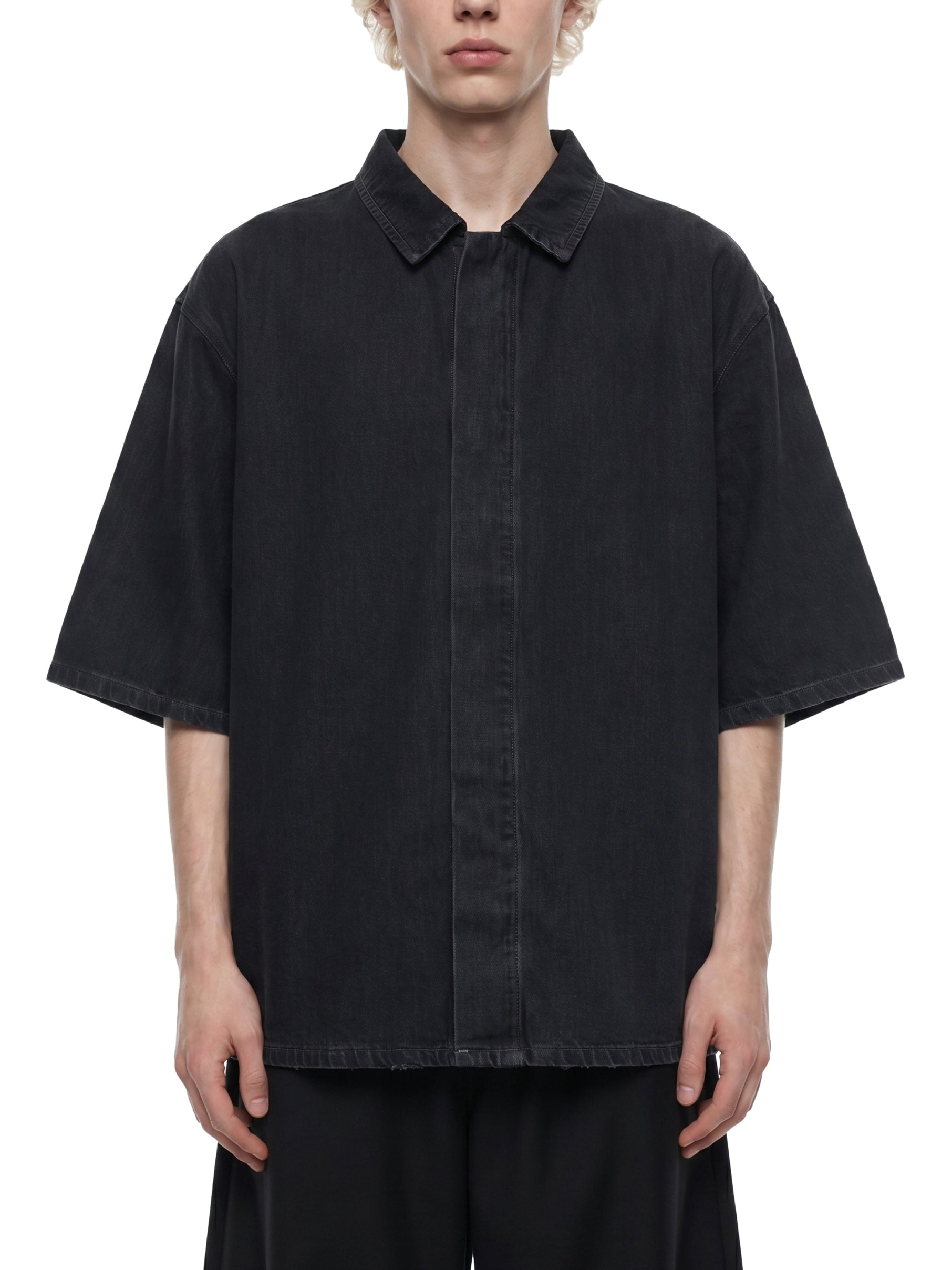 Unisex Vintage Wash Drop Shoulder Lyocell Shirt