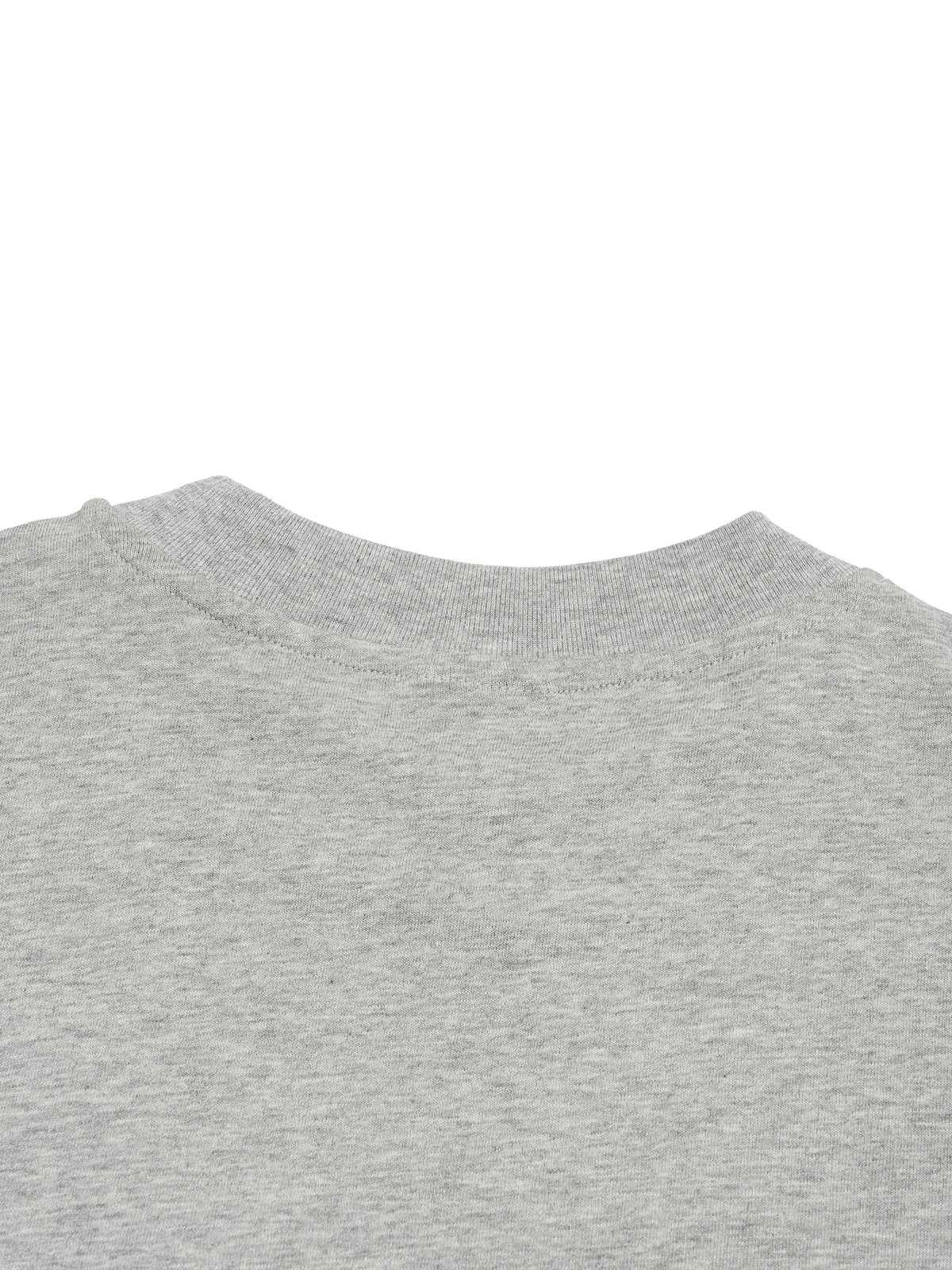 Heather gray unisex crewneck T-shirt with short sleeves