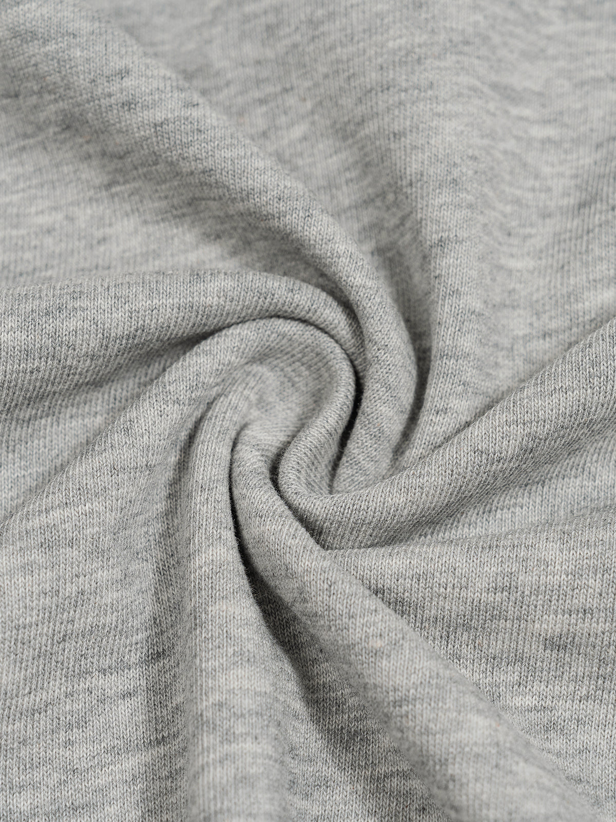 Heather gray unisex T-shirt knit fabric fold detail