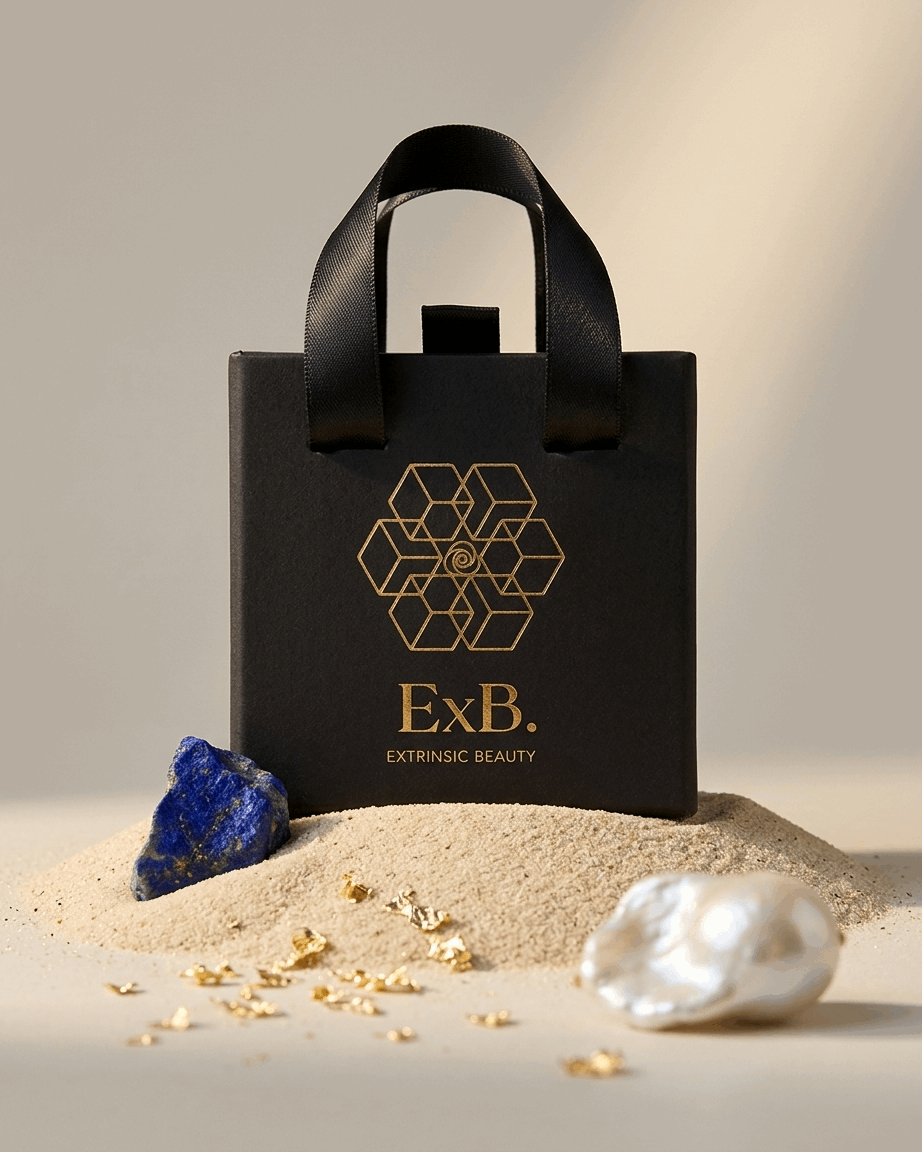 Gold-plated flake chain opal pendant necklace with ExB gift bag