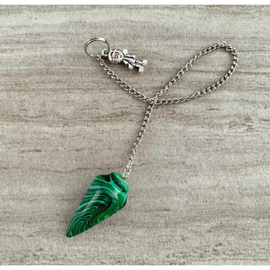 Reconstructed Malachite Dowsing Pendulum/Bracelet - EXtrinsic Beauty